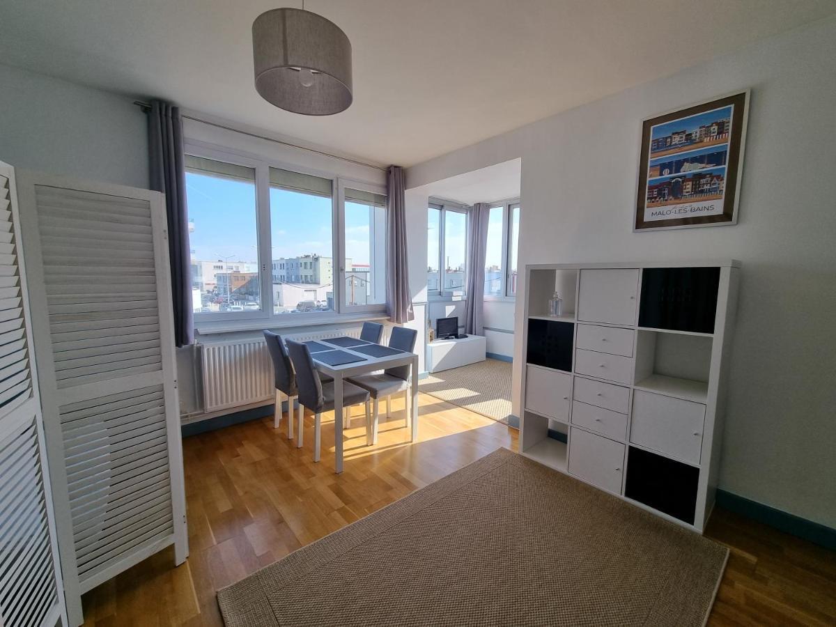 Studio Malouin - Sur La Digue De Malo Les Bains Avec Vue Sur Mer Ngoại thất bức ảnh