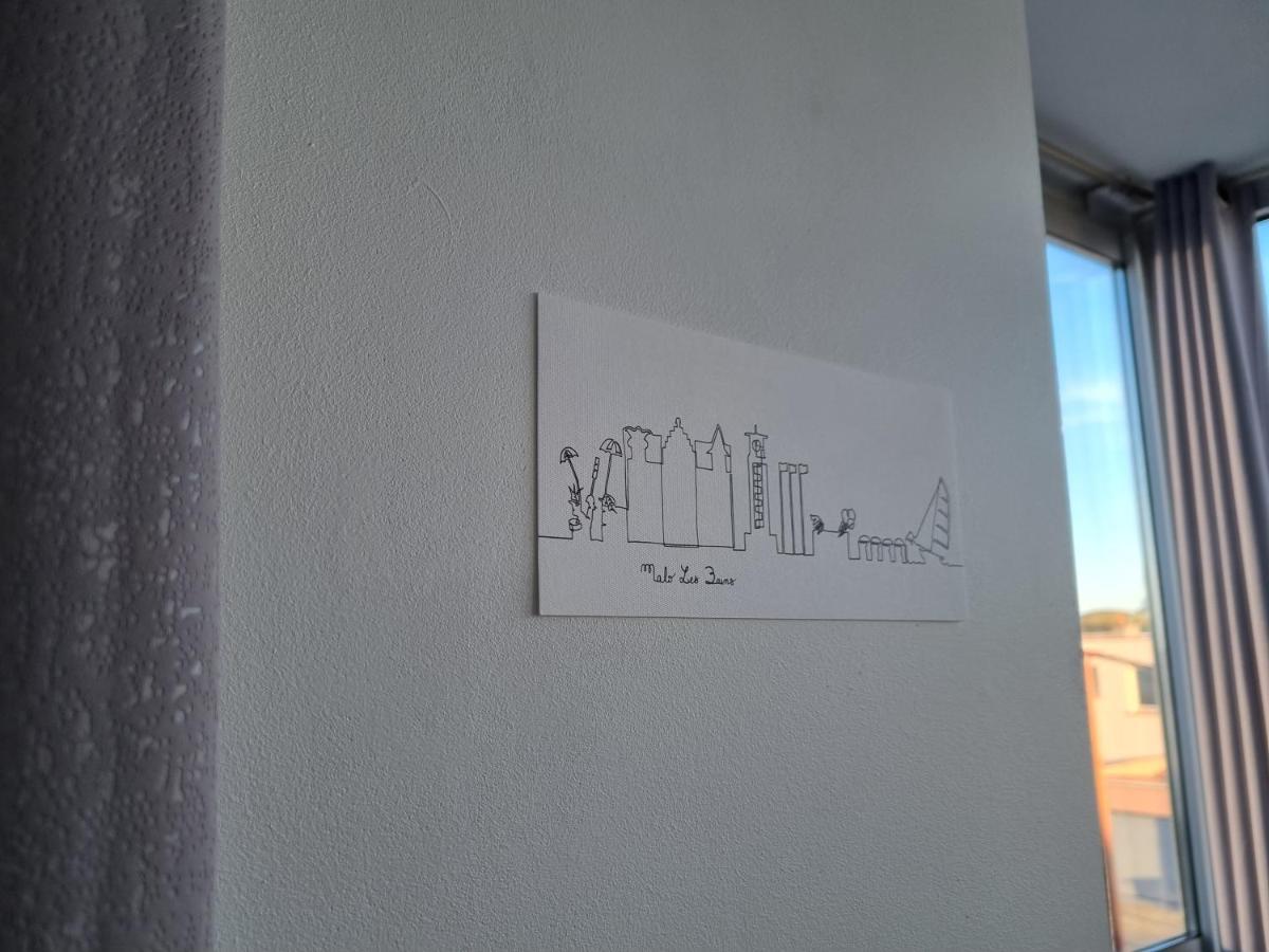 Studio Malouin - Sur La Digue De Malo Les Bains Avec Vue Sur Mer Ngoại thất bức ảnh